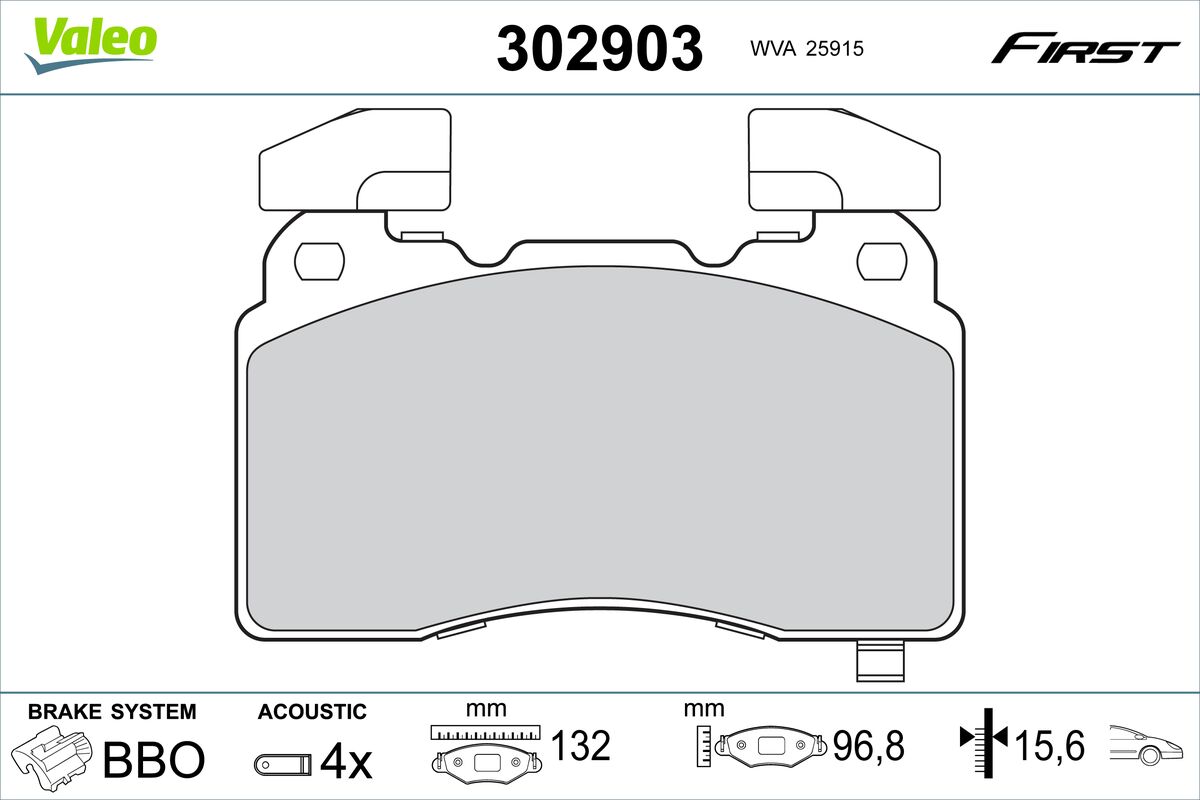 VALEO Fékbetét, mind 302903_VALEO